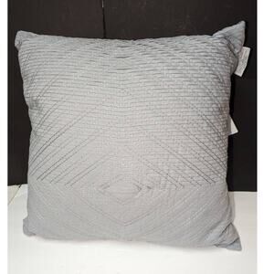 Hotel Collection Light Blue/Gray Decorative Pillow 20x20 linen blend NEW